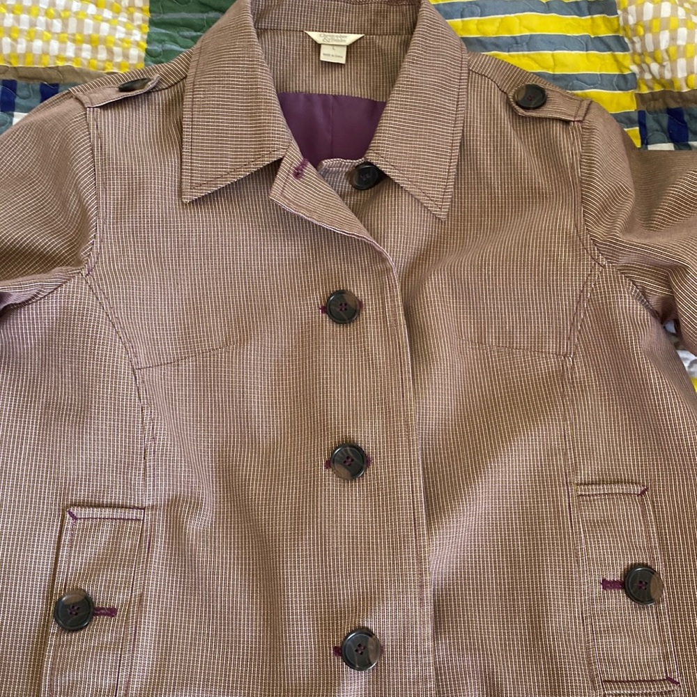 Christopher & Banks pink and purple striped jacket